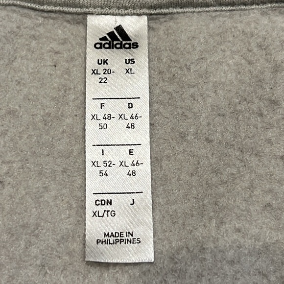 Adidas Women's Tiro Tape Crewneck Sweatshirt (Grey/White, Extra large - Picture 8 of 13